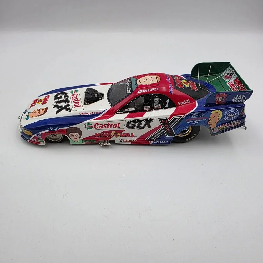 John Force NHRA Funny Car Diecast 1:24 Castrol GTX King of the Hill Ford Mustang